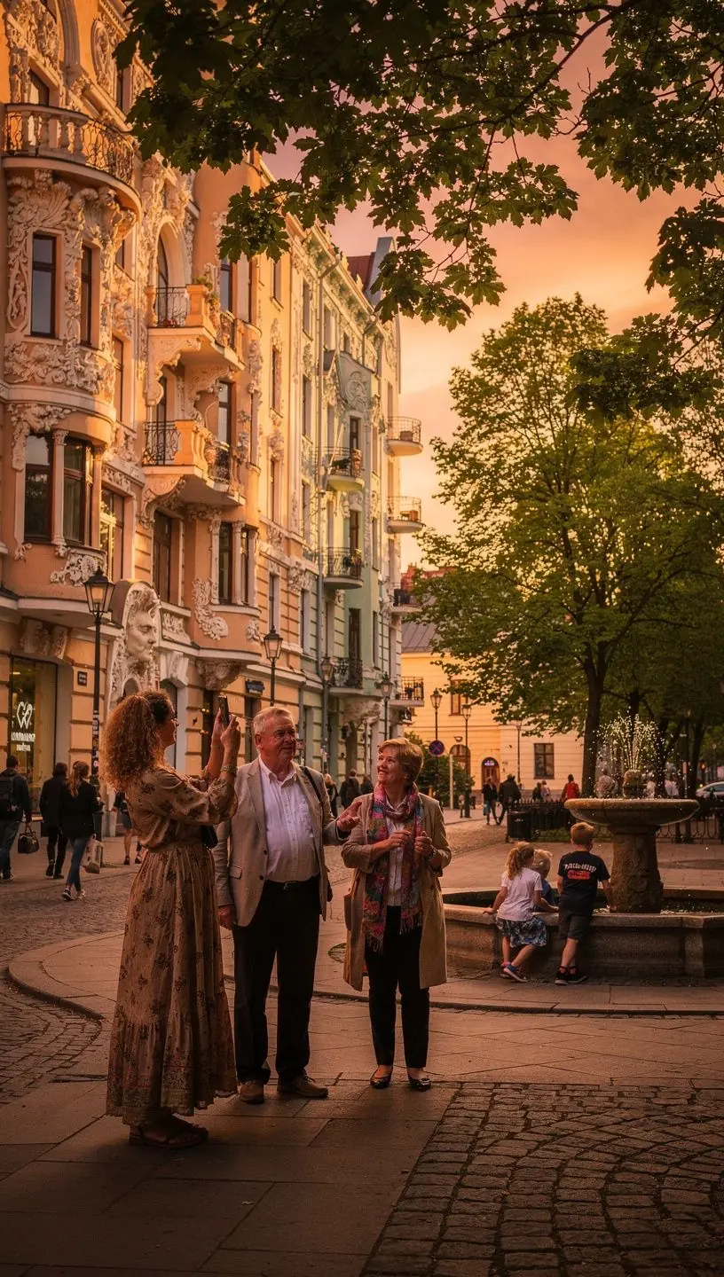 Kuldīgas vecpilsētas koka mājas un Ventas rumba ainava, kas atspoguļo pilsētas vēsturisko šarmu